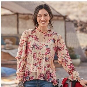 SUNDANCE: Floral Blouse